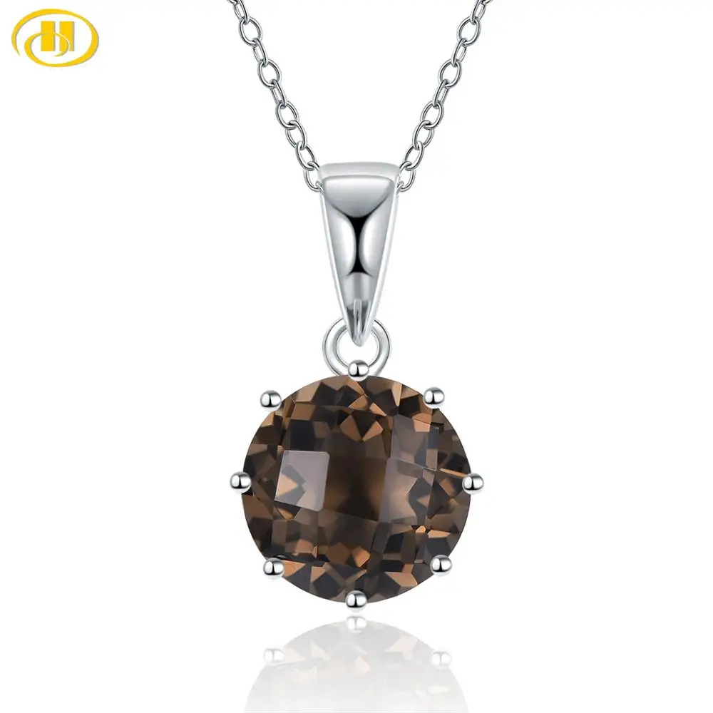 Hutang Checkered Cutting Smoky Quartz 925 Silver Pendant Genuine Brown Gemstone Sterling Silver Chain Fine Elegant Jewelry Gift
Hutang Checkered Cutting Smoky Quartz 925 Silver Pendant Genuine Brown Gemstone Sterling Silver Chain Fine Elegant Jewelry Gift