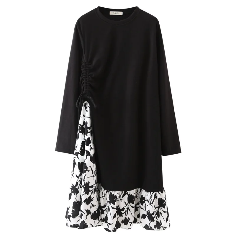 Spring/Autumn Women Dress Plus Size 2021 Casual Clothes Long Sleeve One-Piece Print Chiffon Splice Drawstring Dresses XL/5XL
Spring/Autumn Women Dress Plus Size 2021 Casual Clothes Long Sleeve One-Piece Print Chiffon Splice Drawstring Dresses XL/5XL