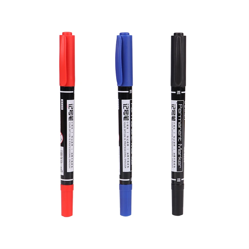 3PCS Twin Tip Permanent Markers Pens Fine Point Black Blue Red Ink 0.5mm and 1mm Pen
3PCS Twin Tip Permanent Markers Pens Fine Point Black Blue Red Ink 0.5mm and 1mm Pen