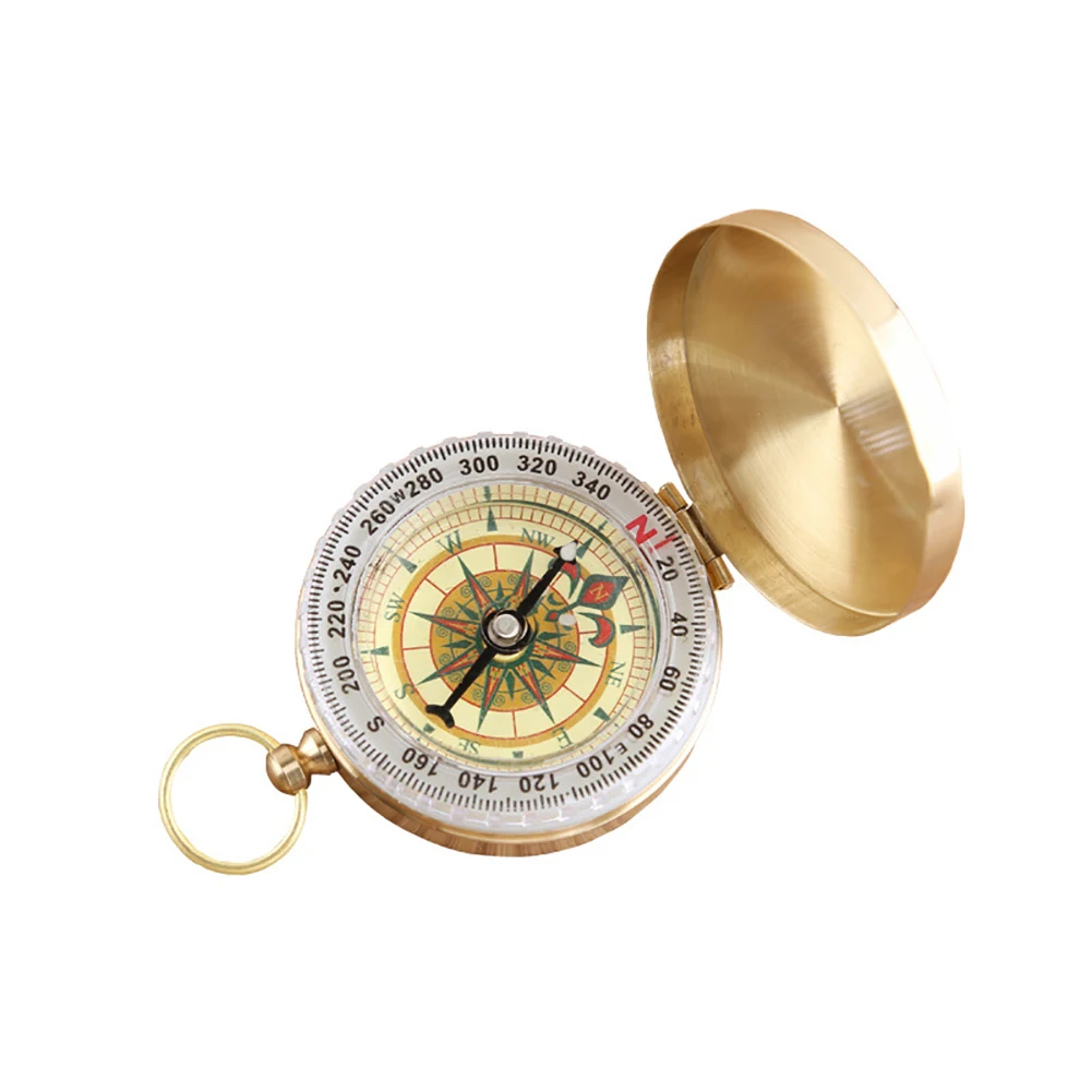 Pure Copper Clamshell Compass With Luminous Pocket Watch Compass Portable Outdoor Multi-function Metal Measuring Ruler Tool
Pure Copper Clamshell Compass With Luminous Pocket Watch Compass Portable Outdoor Multi-function Metal Measuring Ruler Tool