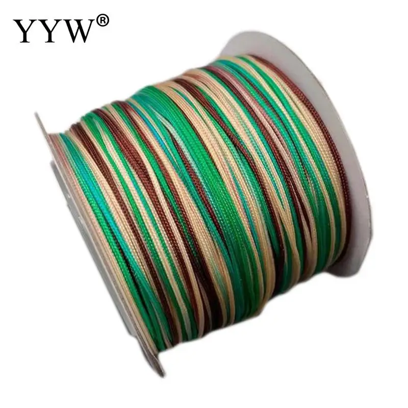 

0,80 мм полиамидный шнур китайский узел макраме шнур DIY браслет плетеная нить цветные кисточки вышивка бисером провод 50 м/катушка