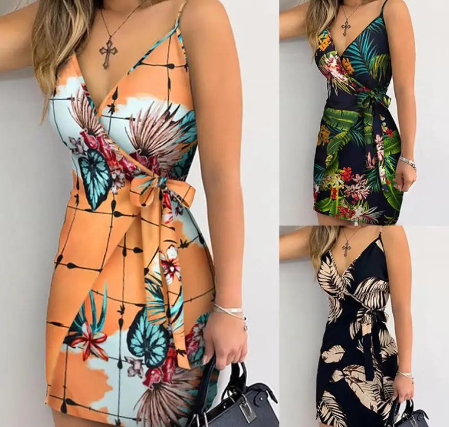 2021 Women Print Dress Fashion Sleeveless Spaghetti Strap V-Neck High Street Slimming Waist S-3XL Lace Up Bow Summer Spring
2021 Women Print Dress Fashion Sleeveless Spaghetti Strap V-Neck High Street Slimming Waist S-3XL Lace Up Bow Summer Spring