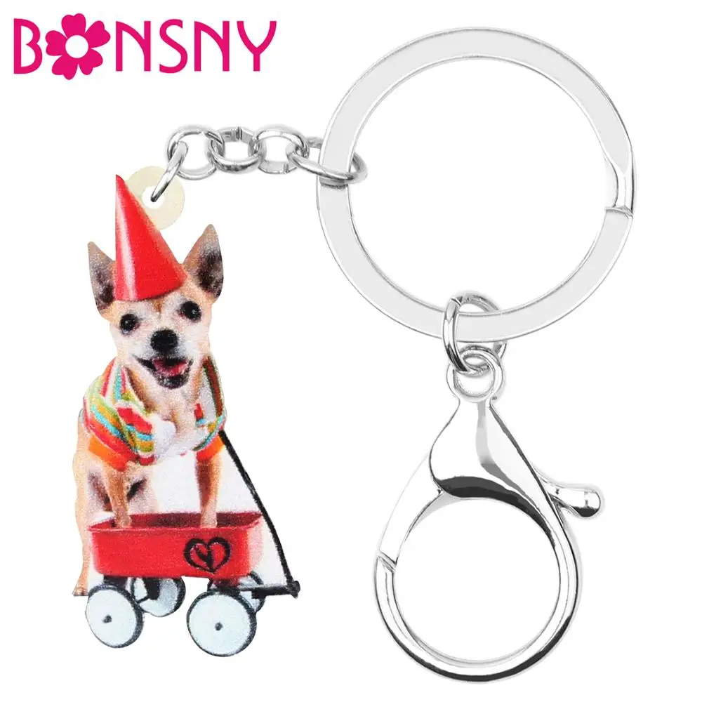 Bonsny Acrylic Christmas Hat Chihuahua Dog Small Cart Key Chains Key Rings Car Purse Bag Animal Keychain For Women Girl Men Gift
Bonsny Acrylic Christmas Hat Chihuahua Dog Small Cart Key Chains Key Rings Car Purse Bag Animal Keychain For Women Girl Men Gift