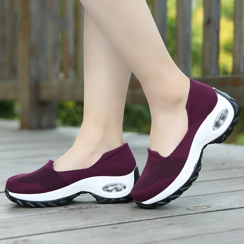 Women Sneakers Slip-On Spring Summer Cushioning Sports Shoes for Female Wine Red Comfortable Women's Loafers Flats Walking
Women Sneakers Slip-On Spring Summer Cushioning Sports Shoes for Female Wine Red Comfortable Women's Loafers Flats Walking