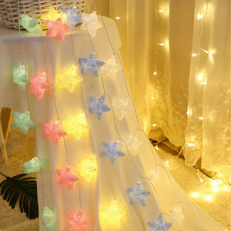 Battery Powered LED Star String Lights for New Year Spring Party Fairy Xmas Garden Wedding Decor Curtain Light Decorate House.
Battery Powered LED Star String Lights for New Year Spring Party Fairy Xmas Garden Wedding Decor Curtain Light Decorate House.
