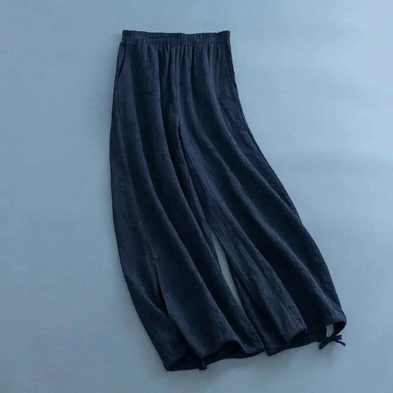 Spring Summer Loose Cotton Linen Pants Women Vintage Elastic Waist Lantern Trousers Women Casual Black White Women Pants C6098
Spring Summer Loose Cotton Linen Pants Women Vintage Elastic Waist Lantern Trousers Women Casual Black White Women Pants C6098