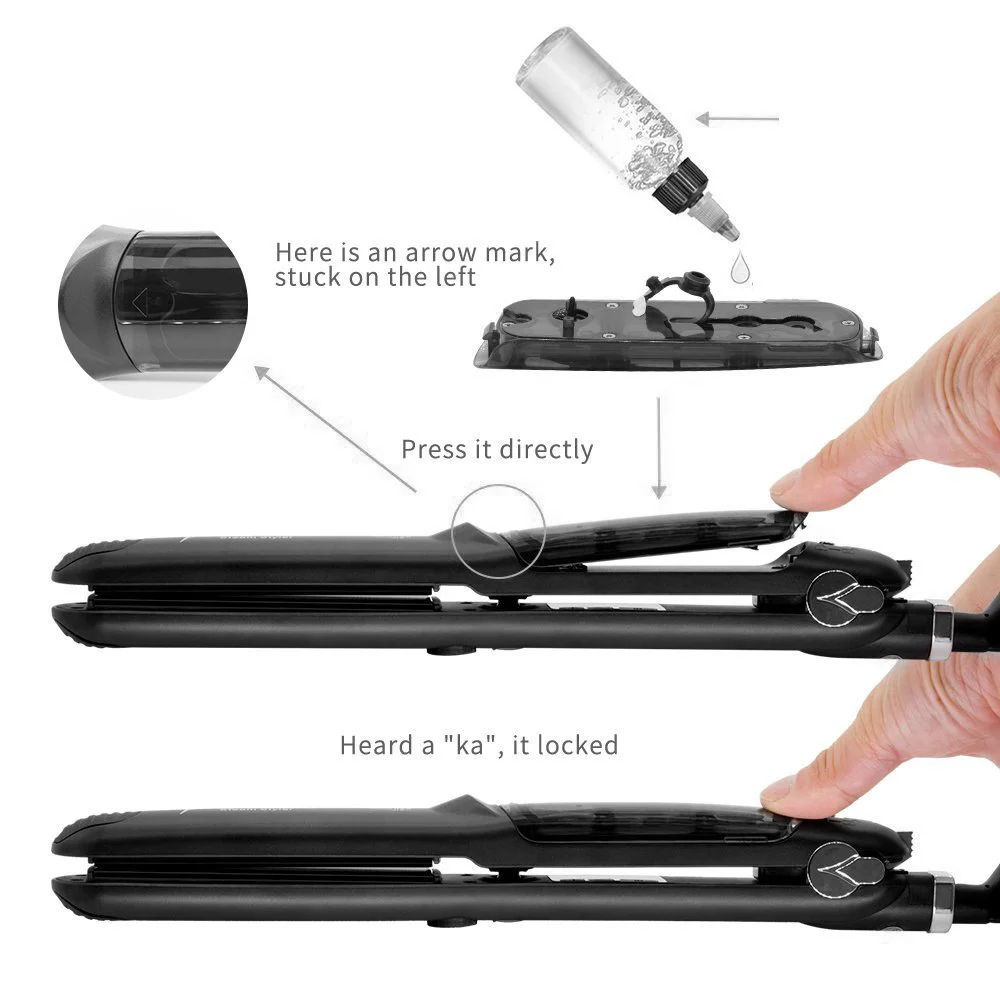 Professional Steam Hair Straightener Ceramic Tourmaline Vapor Hair Seam Hair Straightening Iron Curler Steamer Hair Styling Tool
Professional Steam Hair Straightener Ceramic Tourmaline Vapor Hair Seam Hair Straightening Iron Curler Steamer Hair Styling Tool