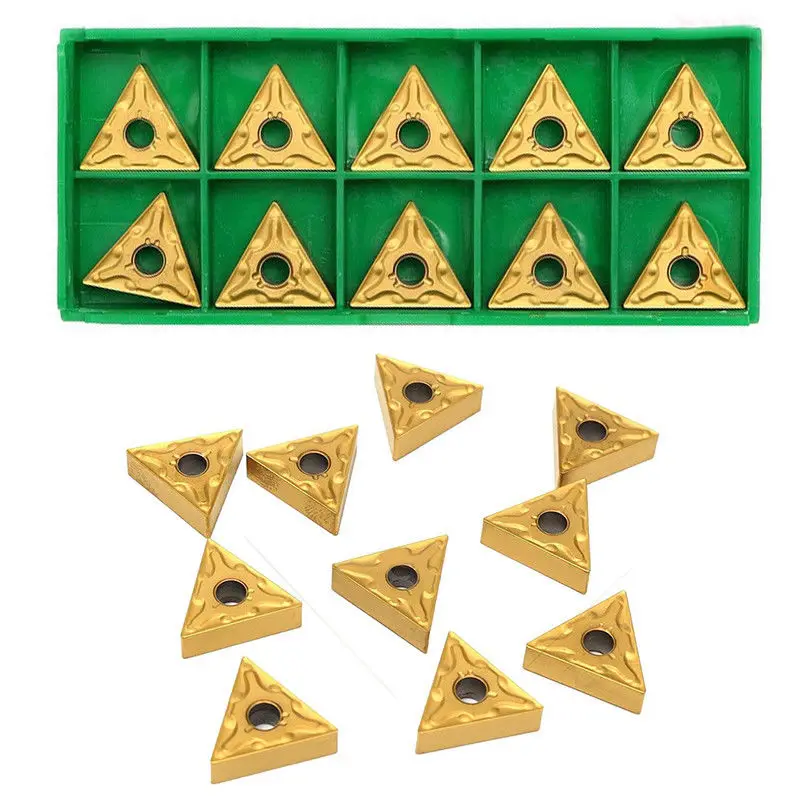 10 * Lathe Carbide Triangular Tips Inserts Turning Cutting Tools TNMG 160404 Lot
10 * Lathe Carbide Triangular Tips Inserts Turning Cutting Tools TNMG 160404 Lot