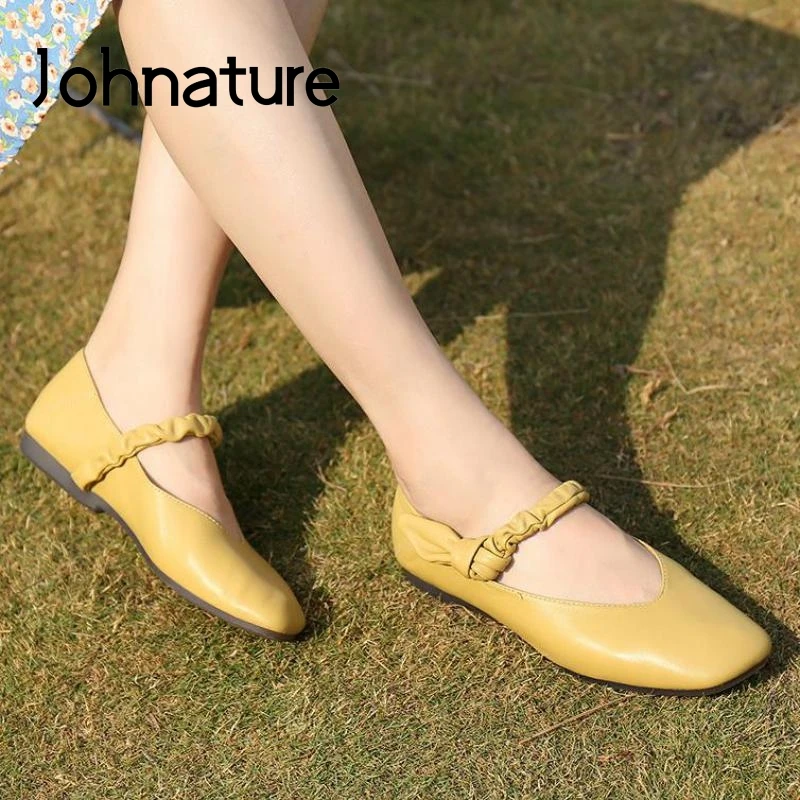 Johnature Flats Women Shoes Round Toe Genuine Leather Spring/Autumn 2022 New Handmade Concise Retro Shallow Sewing Ladies Shoes
Johnature Flats Women Shoes Round Toe Genuine Leather Spring/Autumn 2022 New Handmade Concise Retro Shallow Sewing Ladies Shoes