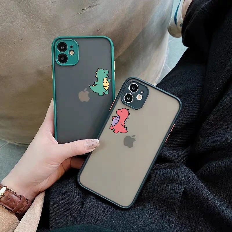 GYKZ милый чехол для телефона с мультяшным динозавром iPhone 11 Pro 12 XS MAX XR 7 SE2020 X 8Plus