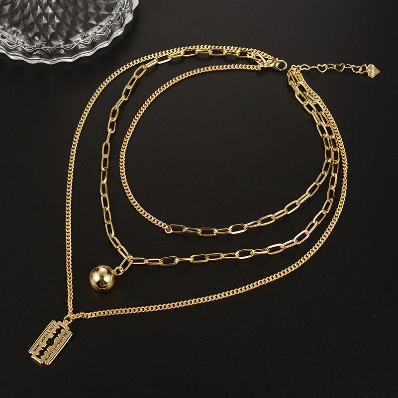 Shineland Punk Ball Abnormity Geometric Pendants Necklace Collares Multilayer Chain Choker For Female Party Fashion Jewelry
Shineland Punk Ball Abnormity Geometric Pendants Necklace Collares Multilayer Chain Choker For Female Party Fashion Jewelry