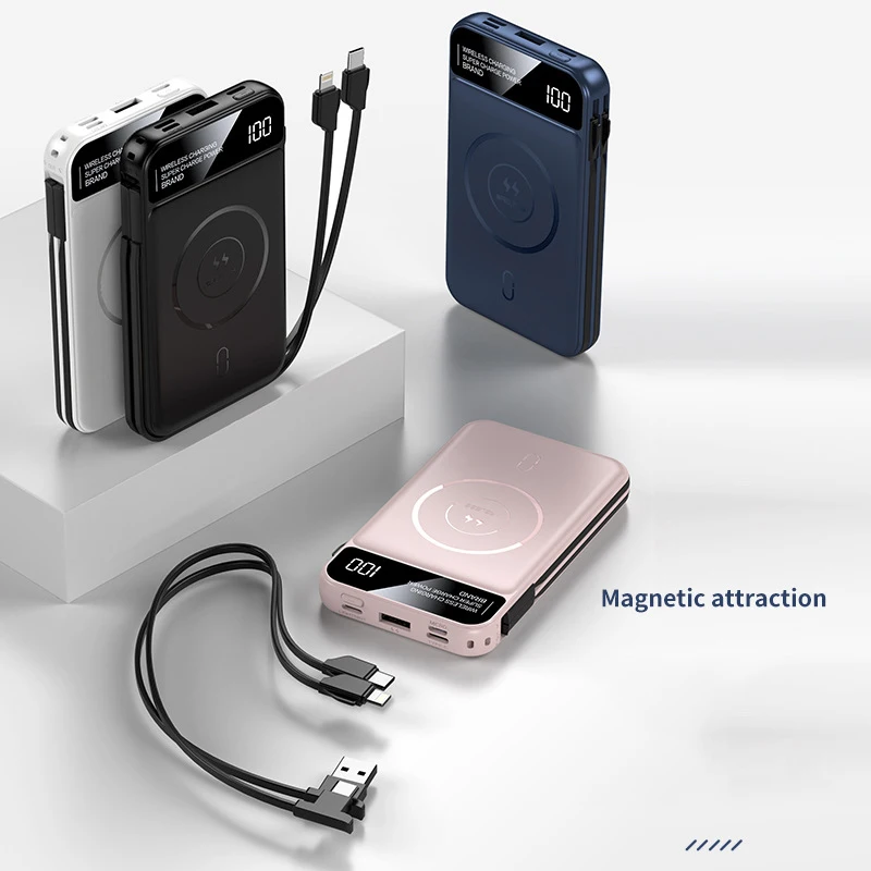 10000mAh Magnetic Qi Wireless Charger Power Bank for iPhone 13 12 Huawei Xiaomi Poverbank Built in Cable Fast Charger Powerbank
10000mAh Magnetic Qi Wireless Charger Power Bank for iPhone 13 12 Huawei Xiaomi Poverbank Built in Cable Fast Charger Powerbank