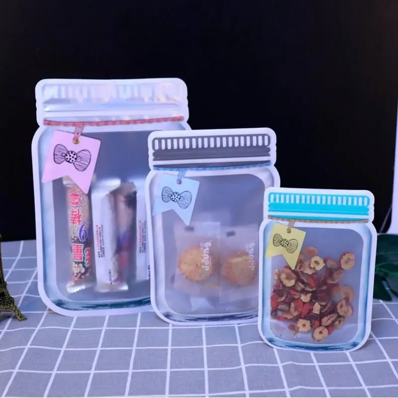 Reusable Mason Jar Bottles Bags Nuts Candy Cookies Bag Waterproof Seal Fresh Food Storage Bag Snacks Sandwich Zip Lock Bags
Reusable Mason Jar Bottles Bags Nuts Candy Cookies Bag Waterproof Seal Fresh Food Storage Bag Snacks Sandwich Zip Lock Bags