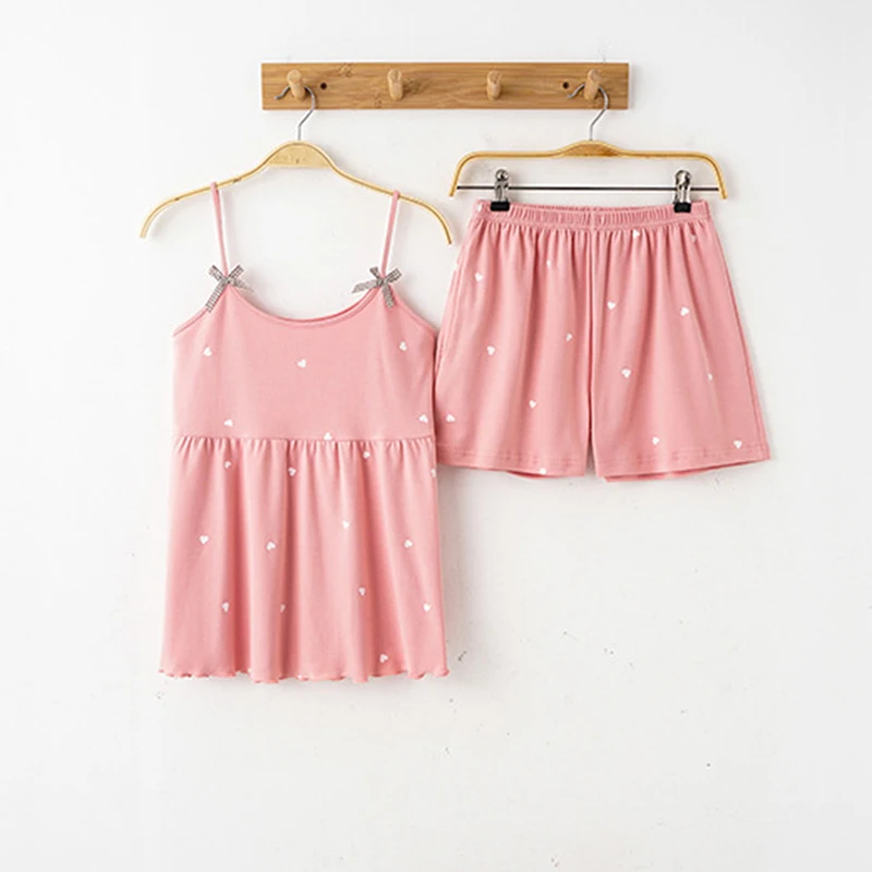 Women's Sleepwear Short Set Pajamas for Women Pajama Set Sweet Soft Comfortable Short Sleeve T Shirts & Shorts Summer Pijama
Women's Sleepwear Short Set Pajamas for Women Pajama Set Sweet Soft Comfortable Short Sleeve T Shirts & Shorts Summer Pijama