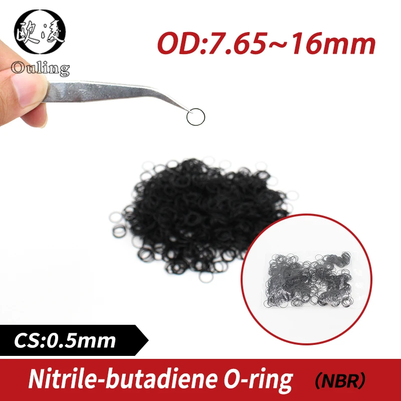 20PCS/lot Rubber Black NBR CS 0.5mm thickness OD7.65/8/9/10/11/12/13/14.5/16mm ORing Gasket watch waterproof Nitrilerubber oring
20PCS/lot Rubber Black NBR CS 0.5mm thickness OD7.65/8/9/10/11/12/13/14.5/16mm ORing Gasket watch waterproof Nitrilerubber oring