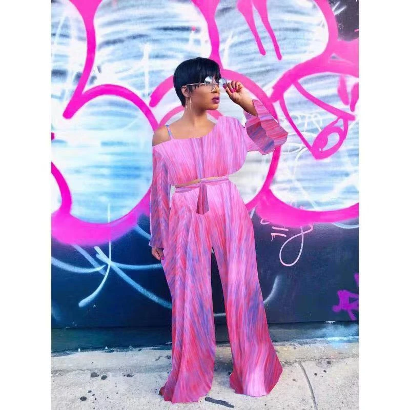 Adogirl Women Fashion Print Two Piece Set Wrap V Neck Off Shoulder Long Sleeve Crop Top Wide Leg Pants 2019 Autumn New Suits
Adogirl Women Fashion Print Two Piece Set Wrap V Neck Off Shoulder Long Sleeve Crop Top Wide Leg Pants 2019 Autumn New Suits