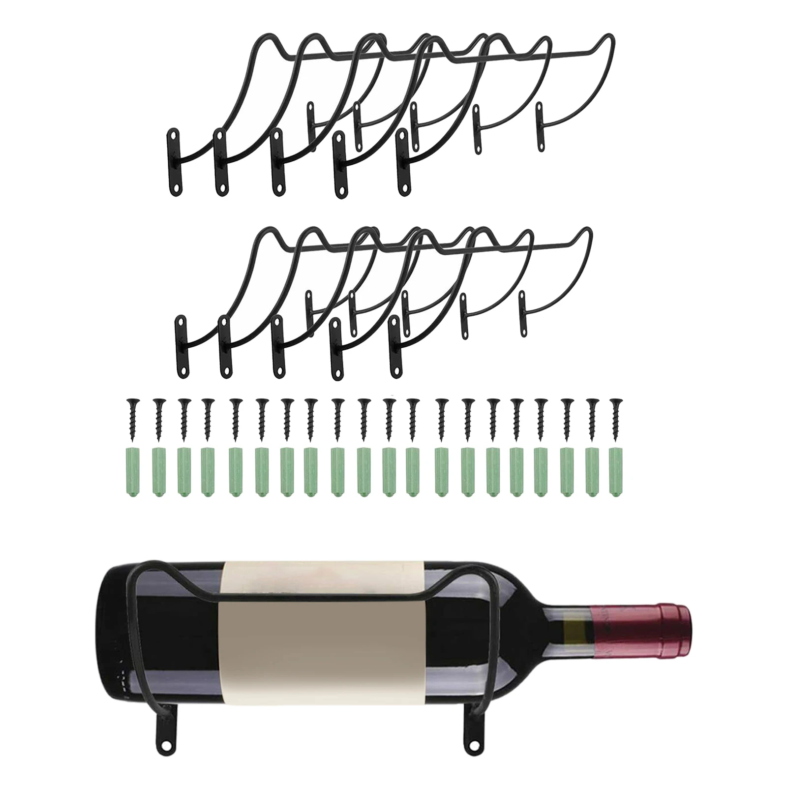 10Pieces Wall Mounted Wine Racks Iron Wine Bottle Display Holder Rack Organizer Bottle Organizer 
10Pieces Wall Mounted Wine Racks Iron Wine Bottle Display Holder Rack Organizer Bottle Organizer