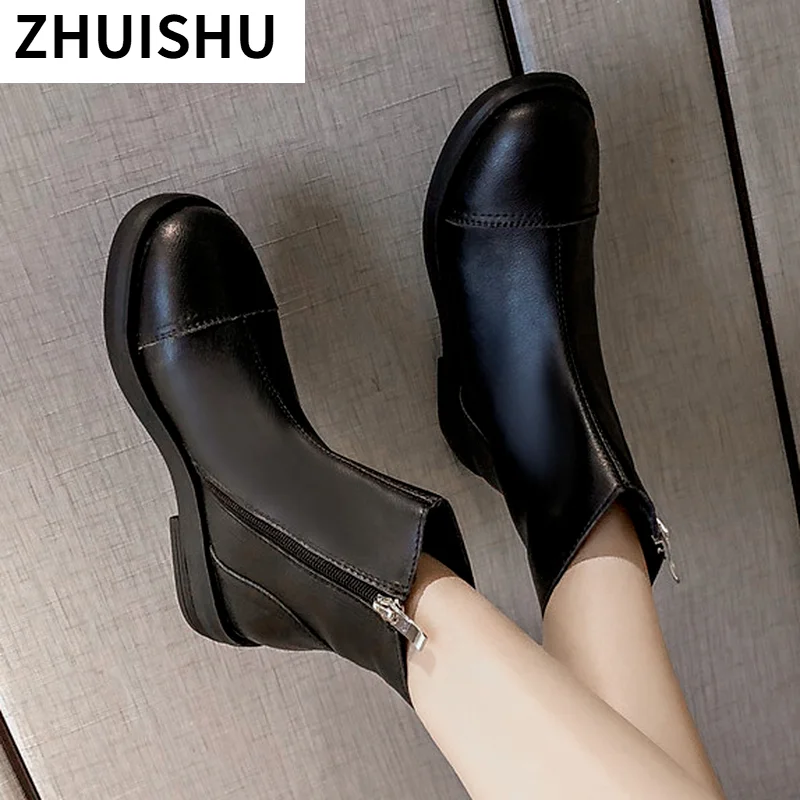 Martin Boots 2021 New Autumn Winter Boots Fashion Women's Ankle Boots Flat Single Boots Zipper Round Head Female Short Boots
Martin Boots 2021 New Autumn Winter Boots Fashion Women's Ankle Boots Flat Single Boots Zipper Round Head Female Short Boots