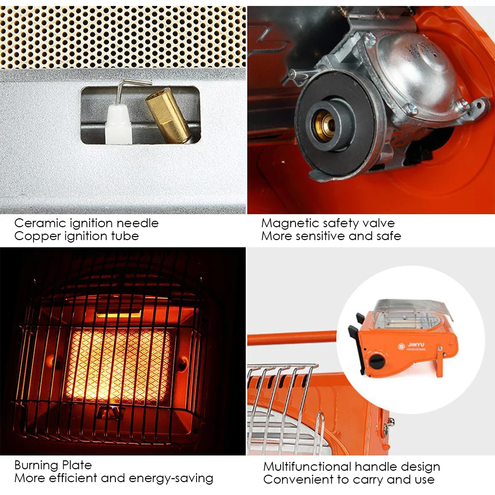 1.7kw Camping Stove Space Heater Multifunctional Gas Heater Ceramic Heater Adjustable Iron Stove Heater for Camping Tent Picnic
1.7kw Camping Stove Space Heater Multifunctional Gas Heater Ceramic Heater Adjustable Iron Stove Heater for Camping Tent Picnic