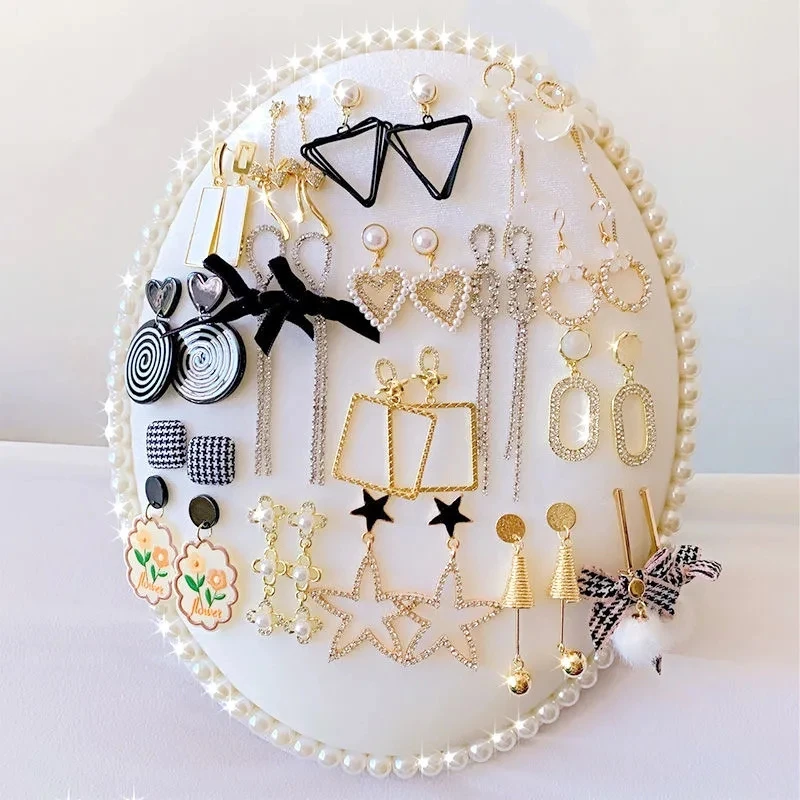 White Green Earring Display Velvet Jewelry Storage Rack Necklace Hanger Pearl Jewelry Organizer Display Stand Shop Decoration
White Green Earring Display Velvet Jewelry Storage Rack Necklace Hanger Pearl Jewelry Organizer Display Stand Shop Decoration