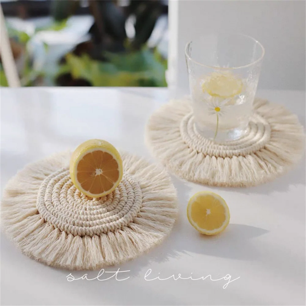 Nordic Style Home Decoration Placemat Cotton Tassel Cushion Round Square Heart-shaped Non-slip Coaster With Tassels
Nordic Style Home Decoration Placemat Cotton Tassel Cushion Round Square Heart-shaped Non-slip Coaster With Tassels