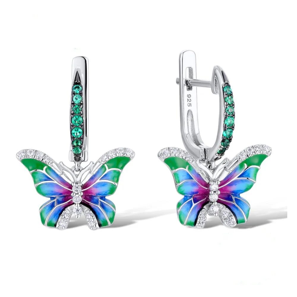 Colorful Enamel Butterfly Drop Earrings Wild Insect Female Wedding Party Jewelry Pendant Dangle Zircon Earrings for Women
Colorful Enamel Butterfly Drop Earrings Wild Insect Female Wedding Party Jewelry Pendant Dangle Zircon Earrings for Women