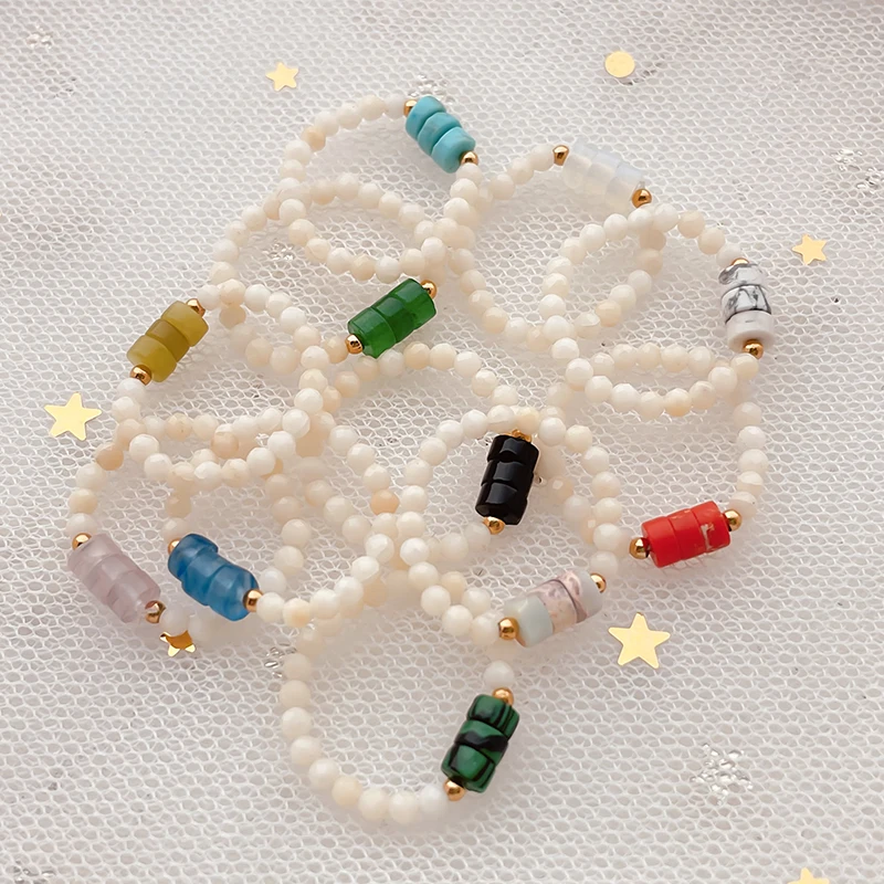 Fashion Natural Stone Beaded Ring for Women Simple Ins Style Elastic Adjustable Ring Handmade Jewelry Wholesale
Fashion Natural Stone Beaded Ring for Women Simple Ins Style Elastic Adjustable Ring Handmade Jewelry Wholesale