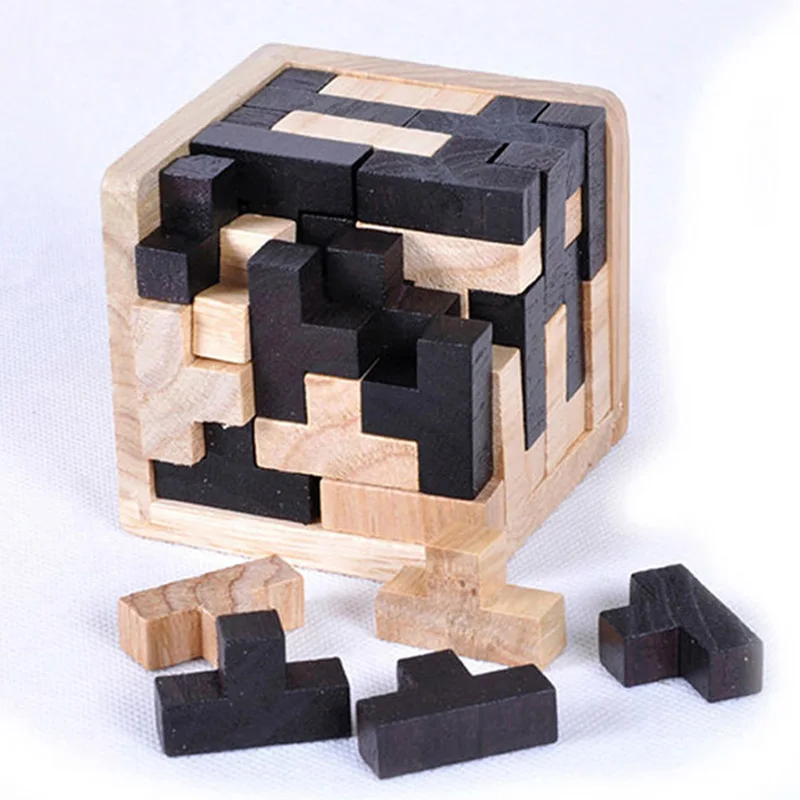 

Креативный 3D пазл лубан Блокировка деревянные игрушки Ранние развивающие игрушки деревянные пазлы для взрослых детей головоломка IQ