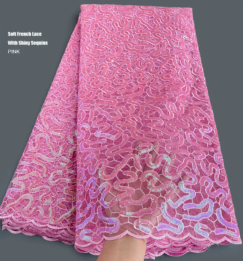 shiny pink French Lace African Mesh Tulle Fabric with Twisted Sequins Nigerian Dubai Celebration Church Clothes 5 yards
shiny pink French Lace African Mesh Tulle Fabric with Twisted Sequins Nigerian Dubai Celebration Church Clothes 5 yards