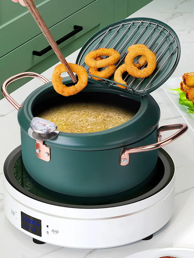 2021 Restaurant Lid With Thermometer Non Stick Tempura Deep Fryer Carbon Steel Easy Clean Kitchen Chicken French Fries Oil Rack
2021 Restaurant Lid With Thermometer Non Stick Tempura Deep Fryer Carbon Steel Easy Clean Kitchen Chicken French Fries Oil Rack