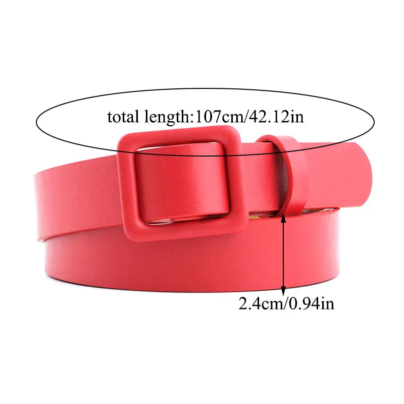 PU Leather Slim All-match Solid Color Decorative Strap Belts Women Waist Belt Narrow Thin Belt Punch-free Square Smooth Buckle
PU Leather Slim All-match Solid Color Decorative Strap Belts Women Waist Belt Narrow Thin Belt Punch-free Square Smooth Buckle