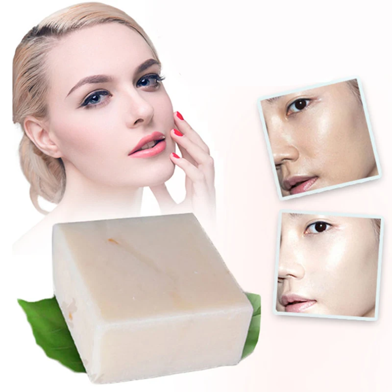 

60g Handmade Cleaning Rice Milk Soap Whitening Moisturizing Brighten Skin Cleaning Soap Skin Lightening Bathing Tool