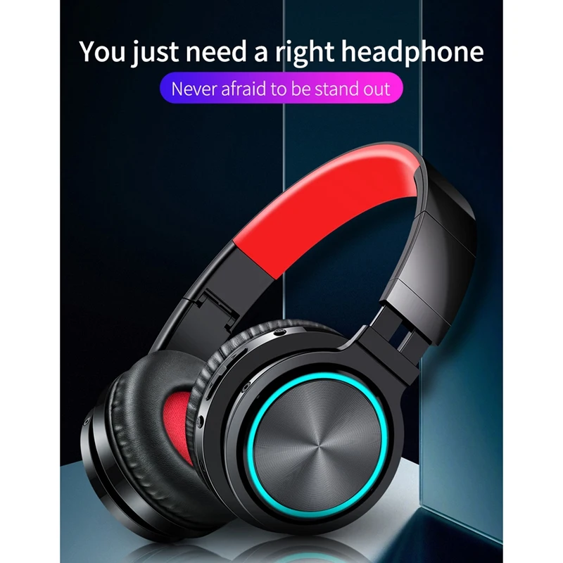 B12 Wireless Headphones Bluetooth 5.0 Headphone with 7 Color Led Light 36H Playtime Support TF Card Headset for Phone Pc
B12 Wireless Headphones Bluetooth 5.0 Headphone with 7 Color Led Light 36H Playtime Support TF Card Headset for Phone Pc