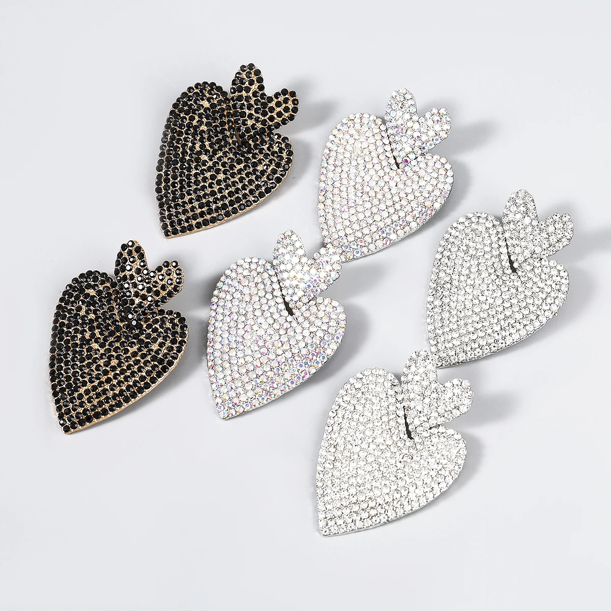 JIJIAWENHUA New Trend Shining Rhinestone Heart Shaped Women's Earrings Dinner Party Wedding Fashion Jewelry Accessories
JIJIAWENHUA New Trend Shining Rhinestone Heart Shaped Women's Earrings Dinner Party Wedding Fashion Jewelry Accessories