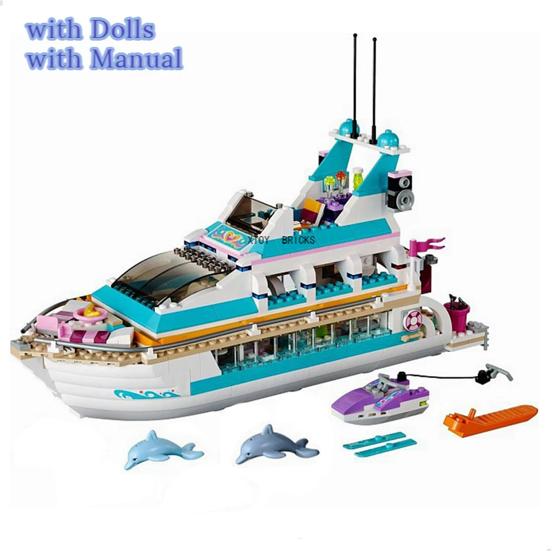 Girls Series 41015 Holiday Boat 3D Dolphin Cruiser Building Blocks Children's Toys Compatible Friends Gifts Dolphin Yacht Toys
Girls Series 41015 Holiday Boat 3D Dolphin Cruiser Building Blocks Children's Toys Compatible Friends Gifts Dolphin Yacht Toys