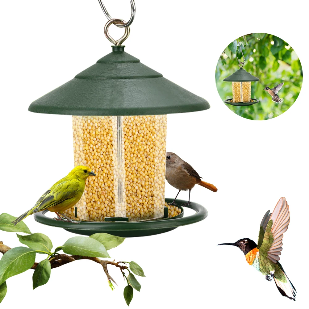 Bird Feeders Waterproof Hanging Wild Birdfeeder with Top Twist Lock Garden Yard Hanging Decor Green For Garden Bird Supplies
Bird Feeders Waterproof Hanging Wild Birdfeeder with Top Twist Lock Garden Yard Hanging Decor Green For Garden Bird Supplies