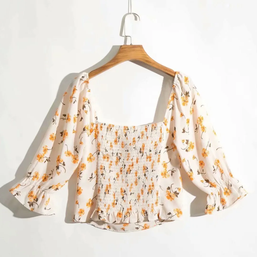 Half Sleeve Square Collar T Shirt Summer Women Floral Print Tees Super Short Tops Flower Cute Streetwear Fashion 2021 Y2K Female
Half Sleeve Square Collar T Shirt Summer Women Floral Print Tees Super Short Tops Flower Cute Streetwear Fashion 2021 Y2K Female