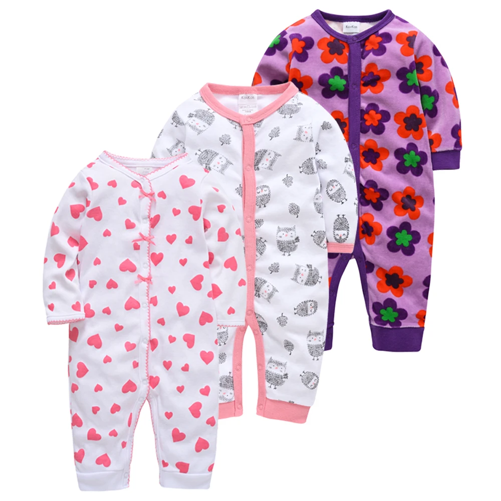 3 шт. детские пижамы пижама для новорожденных девочек Пижама мальчика bebe fille
