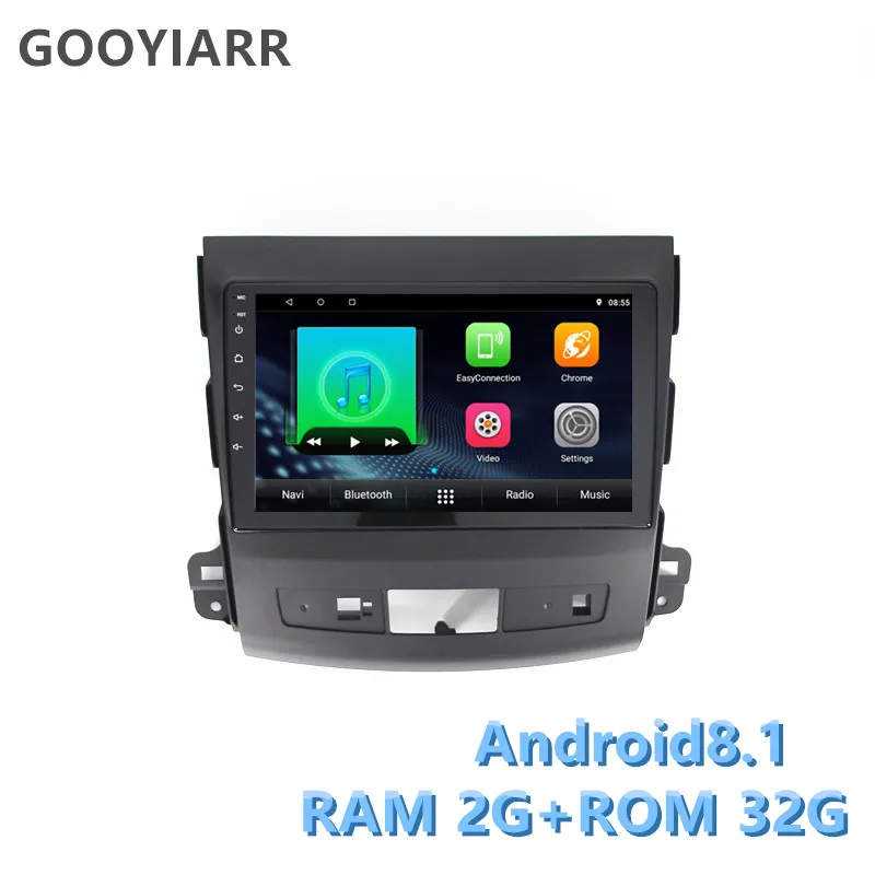2din автомобильный android Радио 2G + 32G gps навигационный плеер для Mitsubishi Outlander 2005 2013 с vedio