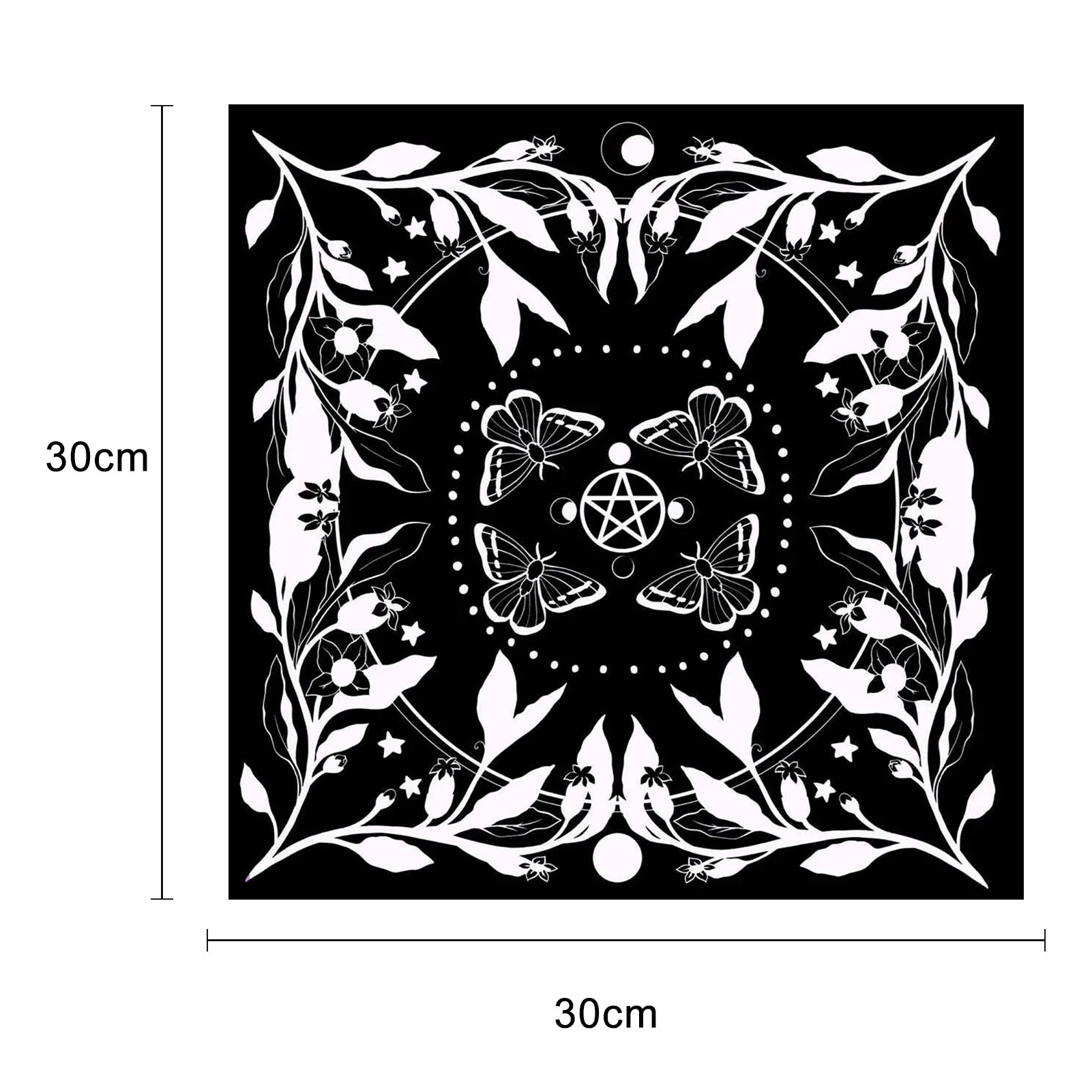 30*30cm Tarot Card Constellations Tablecloth Divination Table Cloth Divination Altar Board Fortune Astrology Magic Black Pad
30*30cm Tarot Card Constellations Tablecloth Divination Table Cloth Divination Altar Board Fortune Astrology Magic Black Pad