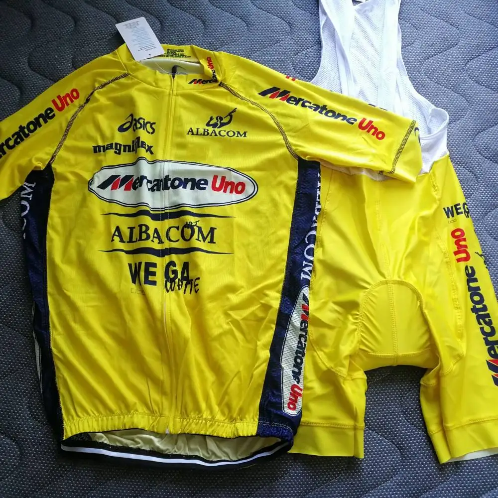 Желтая итальянская велосипедная Футболка Marco Pantani с лазерным вырезом летняя