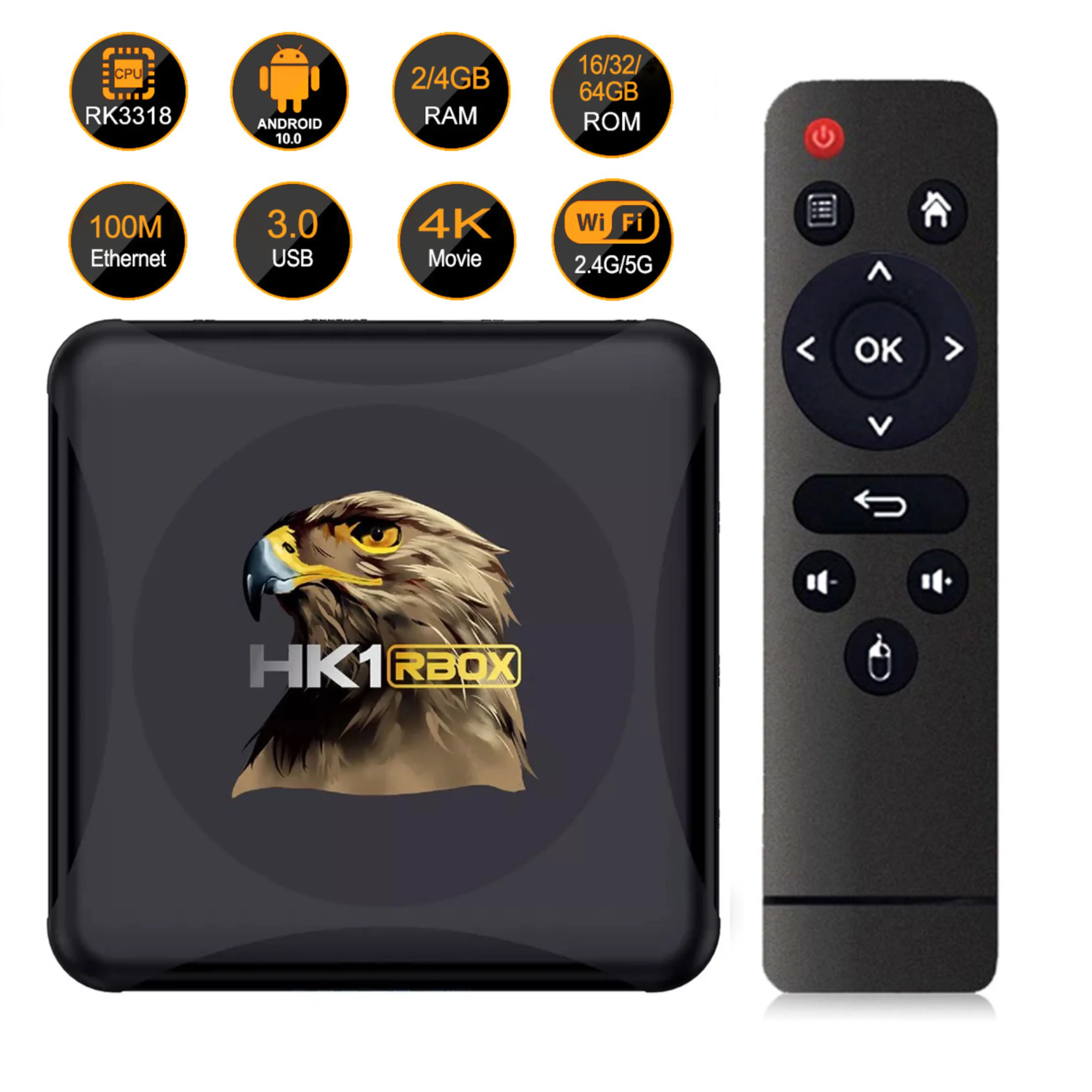 HK1 RBOX R1 Мини Смарт ТВ приставка Android 10 Rockchip RK3318 4G 64 Гб Поддержка 1080p 4K медиаплеер телеприставка
HK1 RBOX R1 Мини Смарт ТВ приставка Android 10 Rockchip RK3318 4G 64 Гб Поддержка 1080p 4K медиаплеер телеприставка