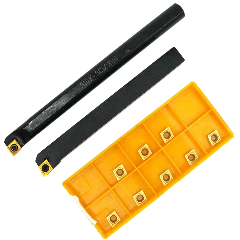 1 Pcs Threading Lathe Turning Tool Holder with Inserts & 1 Set Lathe Tool Holder Boring Bars with 10 Carbide Inserts 
1 Pcs Threading Lathe Turning Tool Holder with Inserts & 1 Set Lathe Tool Holder Boring Bars with 10 Carbide Inserts