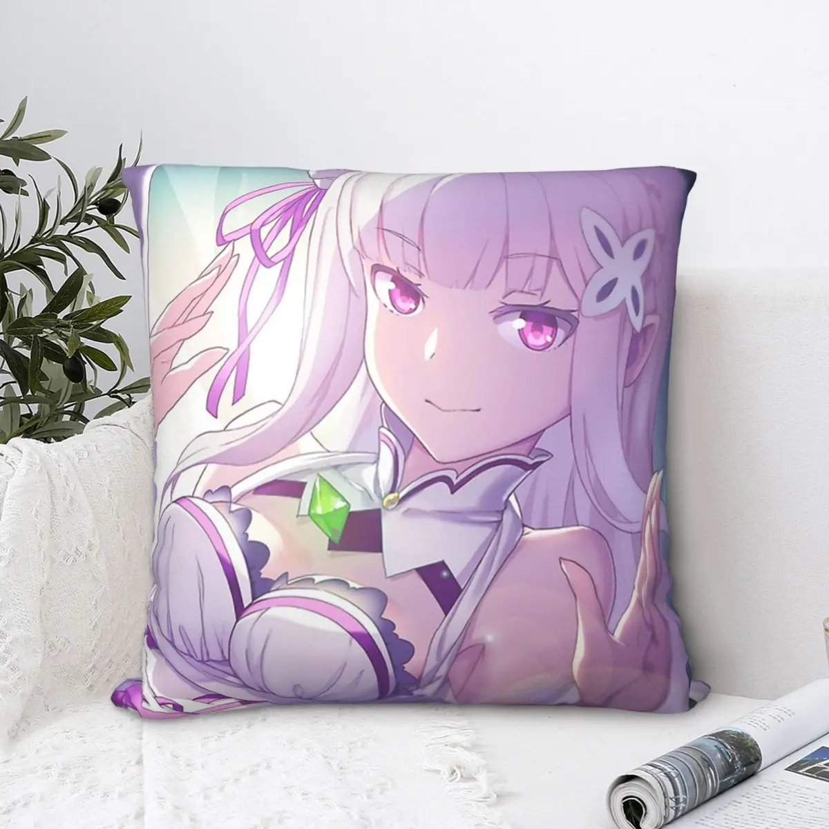 Emilia Pillowcase Re Life in a different world from zero Backpack Cushion For Home DIY Printed Chair Coussin Covers Decorative
Emilia Pillowcase Re Life in a different world from zero Backpack Cushion For Home DIY Printed Chair Coussin Covers Decorative