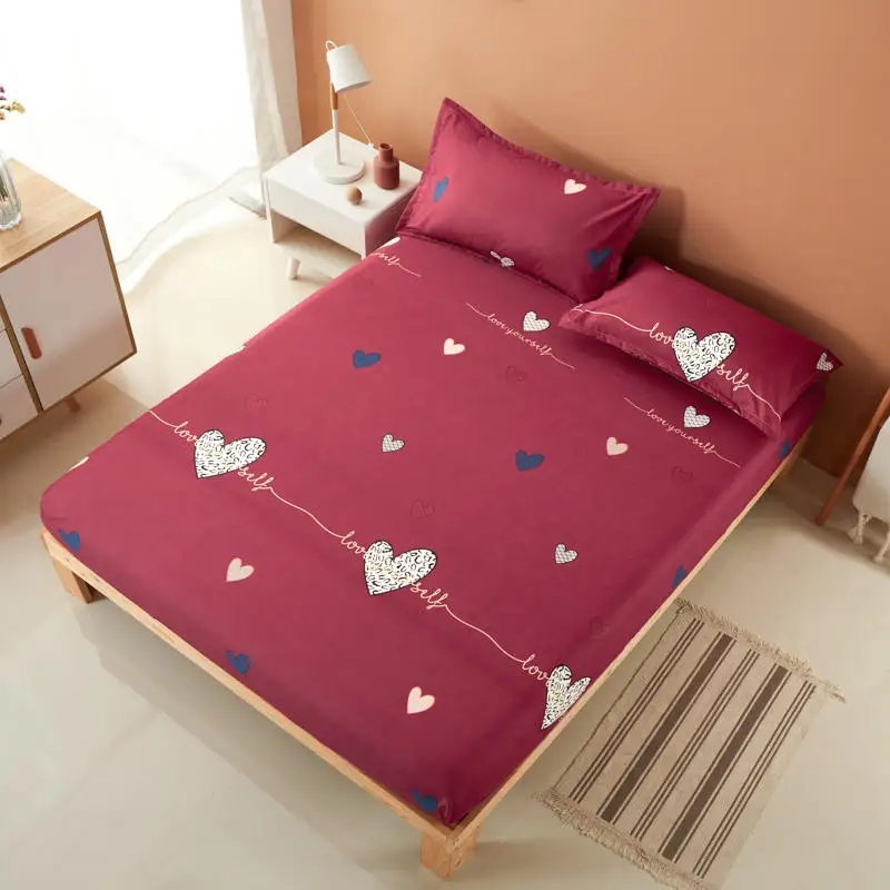 3 Pcs Bed Sheet on Elastic Queen/King Size sabanas cama 150 Bed Fitted Sheet with Pillowcase Red Color Bed Linen Single
3 Pcs Bed Sheet on Elastic Queen/King Size sabanas cama 150 Bed Fitted Sheet with Pillowcase Red Color Bed Linen Single