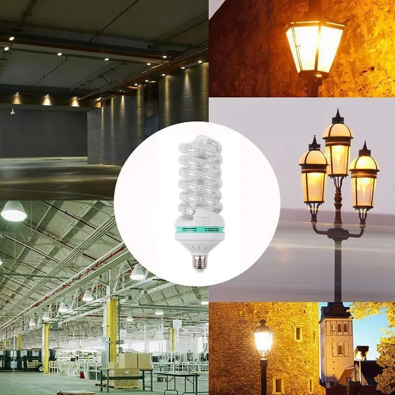 

LED Highlight Spiral Corn Bulb 85-265V E27 Warm Light