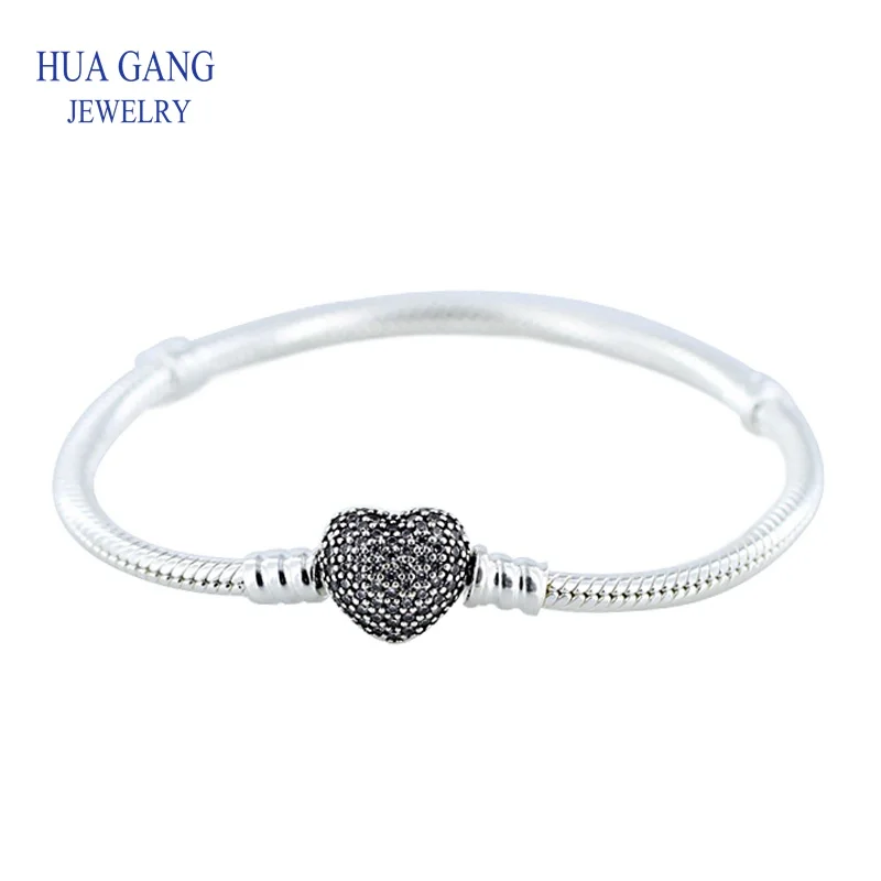 Браслет из серебра 100% пробы с бусинами Pandora|Гибкие и жесткие браслеты| |