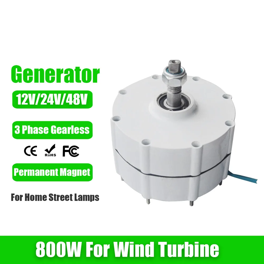PL RU Warehouse 800W 12V 24V 48V Low Speed 3 Phase Gearless Permanent Magnet Generator AC Alternators Use For Wind Turbine
PL RU Warehouse 800W 12V 24V 48V Low Speed 3 Phase Gearless Permanent Magnet Generator AC Alternators Use For Wind Turbine