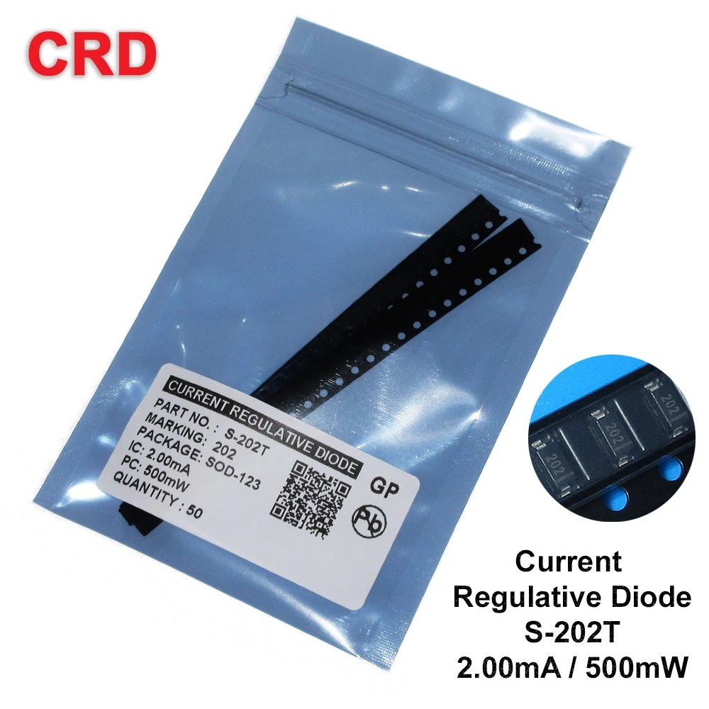 50PCS/LOT CRD Diode kit S-202T 2mA SMD SOD-123 CURRENT REGULATIVE DIODES NEW Free shipping It can be applied to sensors
50PCS/LOT CRD Diode kit S-202T 2mA SMD SOD-123 CURRENT REGULATIVE DIODES NEW Free shipping It can be applied to sensors
