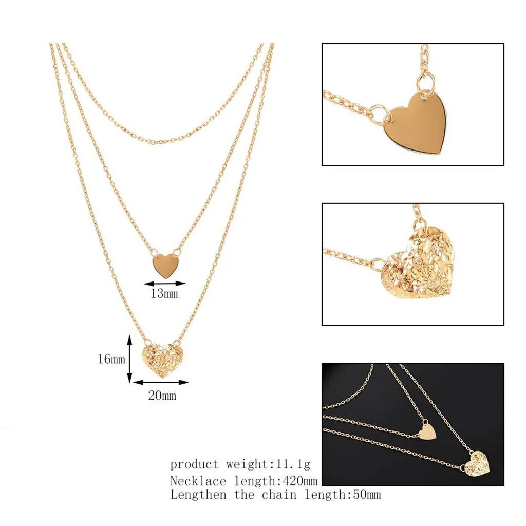Necklace New Women Irregular Multilayer Moon Heart Pendant Chain Statement Necklace necklace for women 2021
Necklace New Women Irregular Multilayer Moon Heart Pendant Chain Statement Necklace necklace for women 2021
